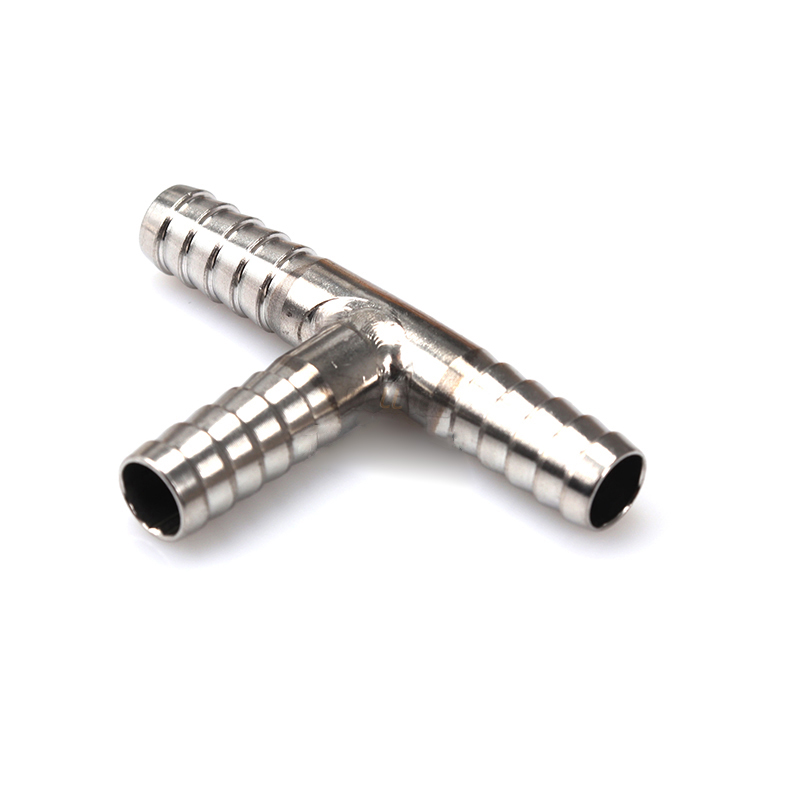 Stainless Steel Hose Barb TShaped Barb Fitting 3Way beer hose